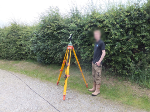 Work starts to survey the site for plans and trial holes