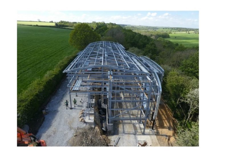 A special day in the life of Birk Crag Centre – the steel frame is almost completed